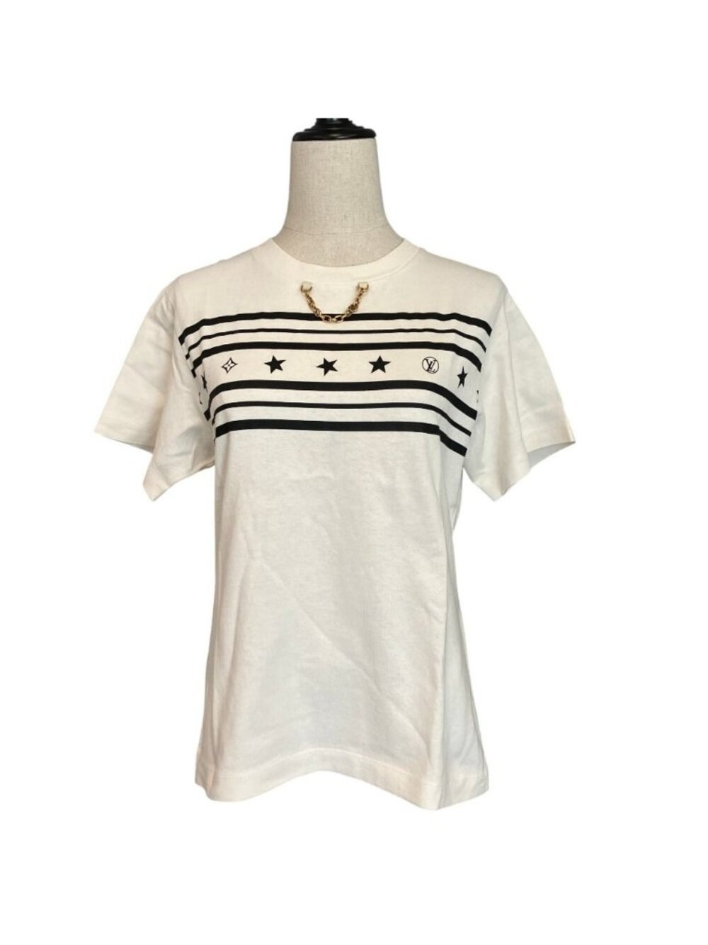 Louis Vuitton LV Summer Star Print Neck Chain T-Shirt White